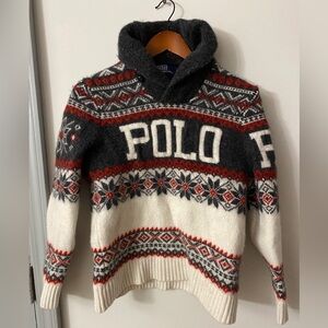 Polo by Ralph Lauren Kids Black and Cream Crewneck Sweater